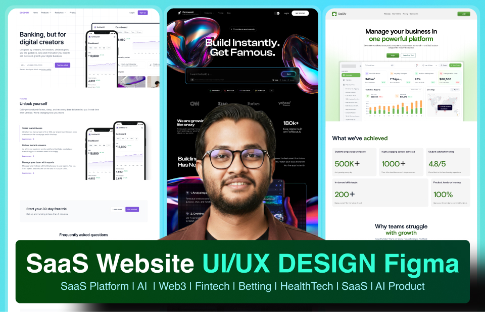High-Converting SaaS Website UI/UX Design in Figma
