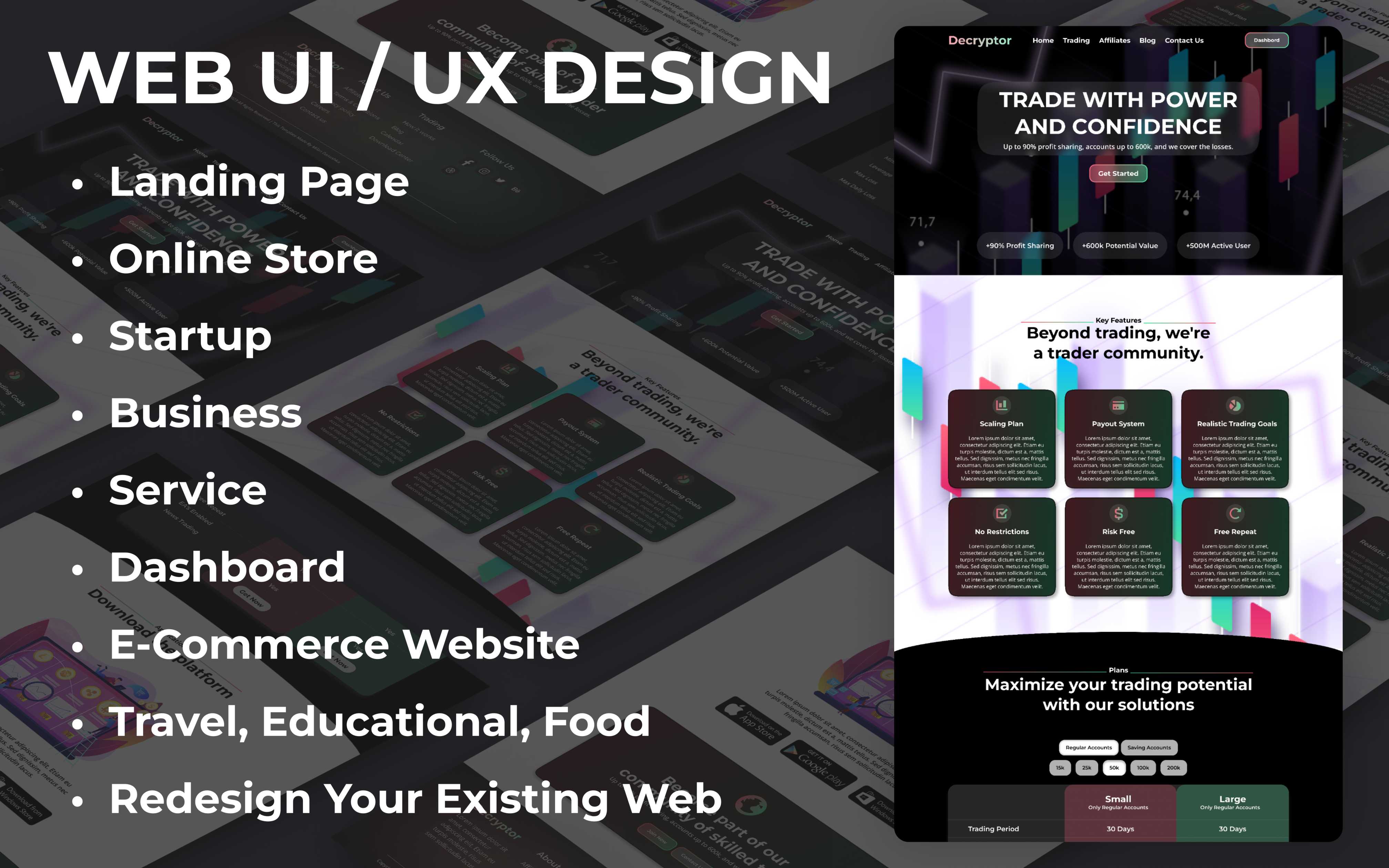 Design Unique Modern Landing Page / Web Page Ui Ux | Legiit