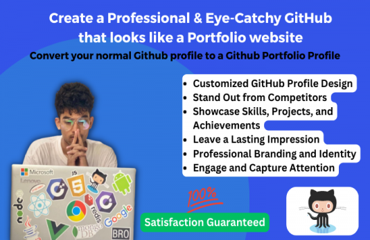 Create Professional Portfolio Like GitHub Profile | Legiit