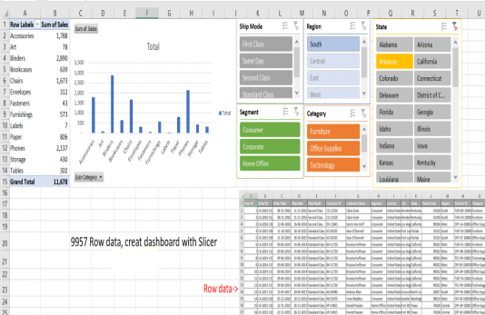 Create Sales Dashboard With Slicer | Legiit