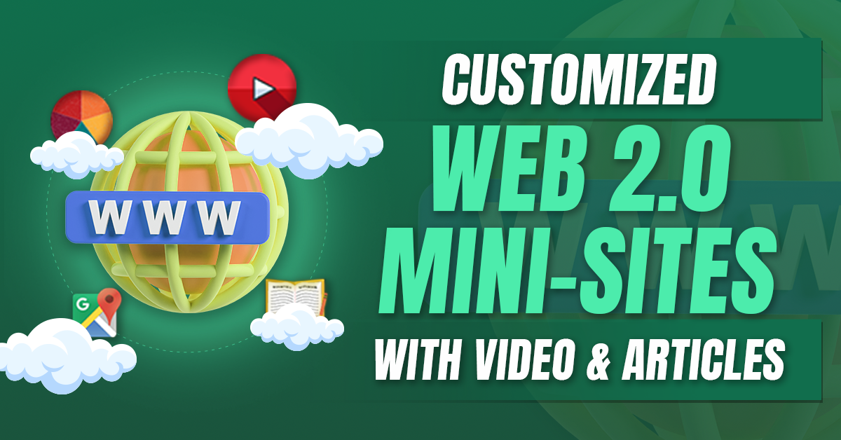Customized WEB2.0 Mini-sites With Video & Articles | Legiit