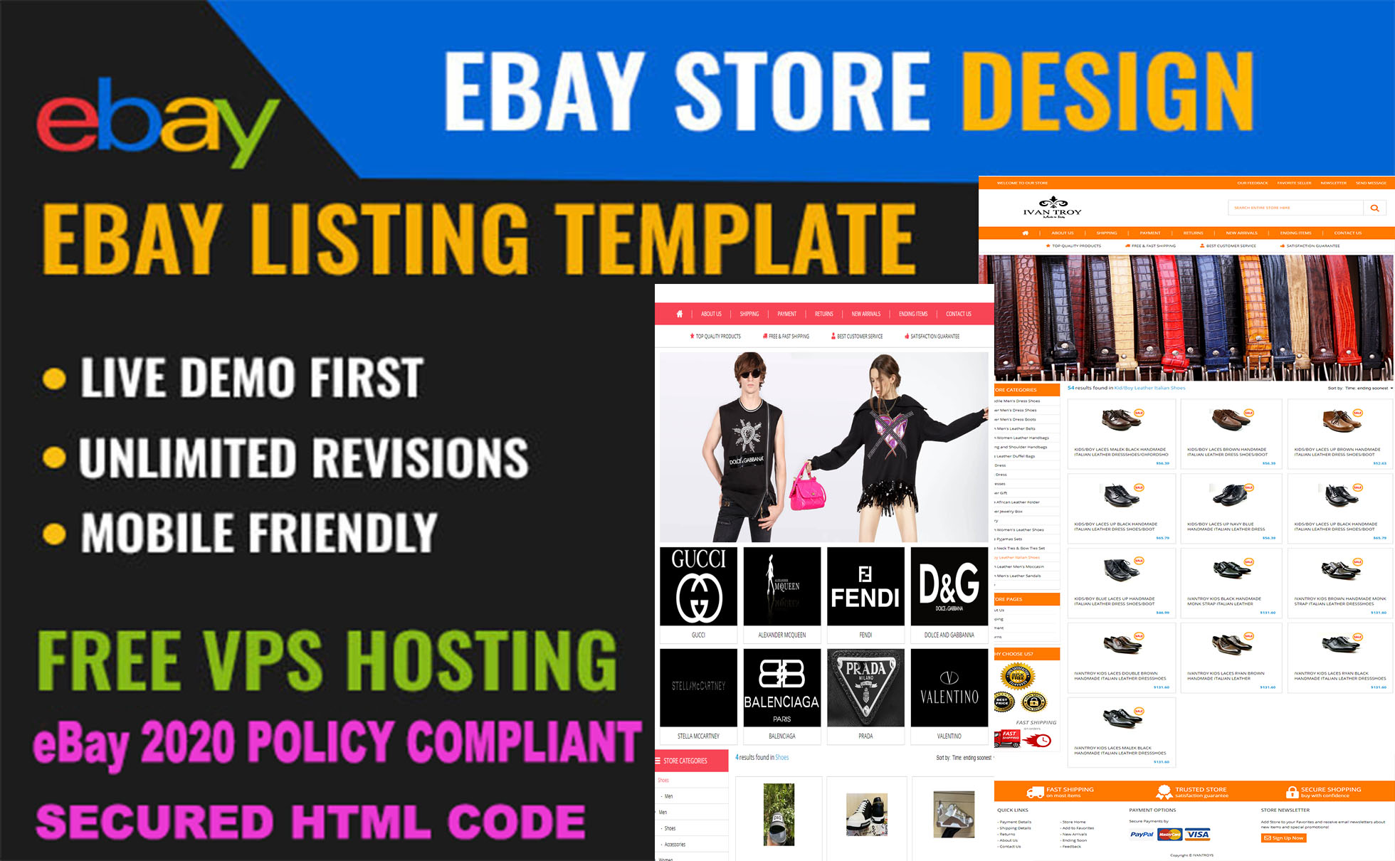 how to store my ebay listings