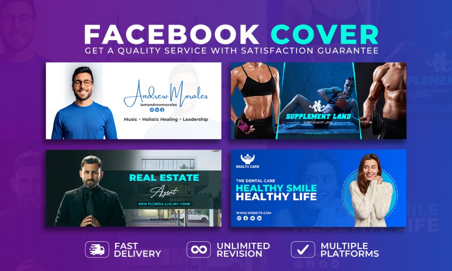 Design Eye Catchy Facebook Cover, YouTube Banner Legiit