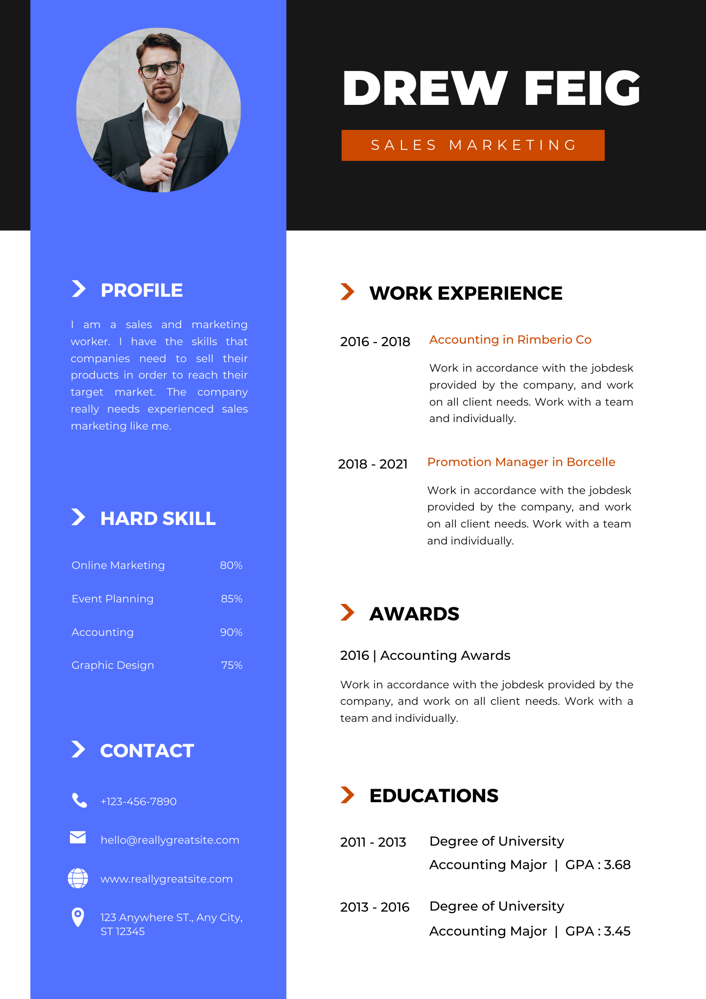 Design Canva Cv Template Resume Template Resume | Legiit