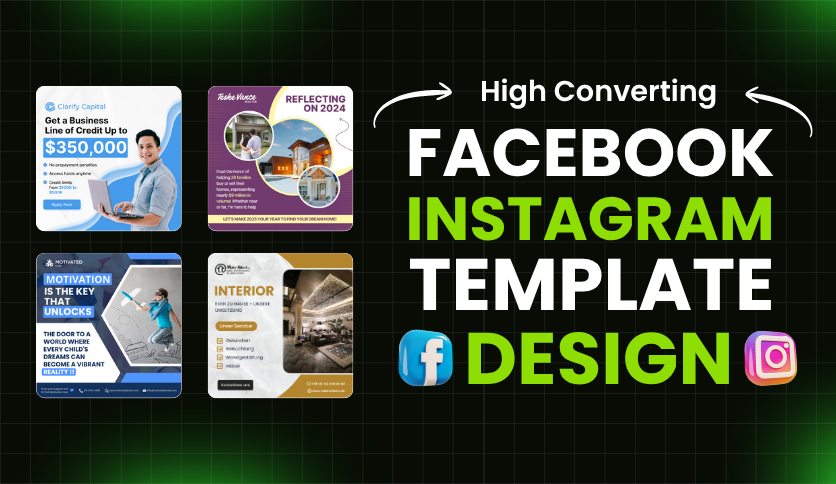 High Converting Facebook Instagram Template Design | Legiit