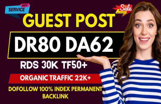 Guest Post On DR80 DA62 Dofollow Blog-10%OFF