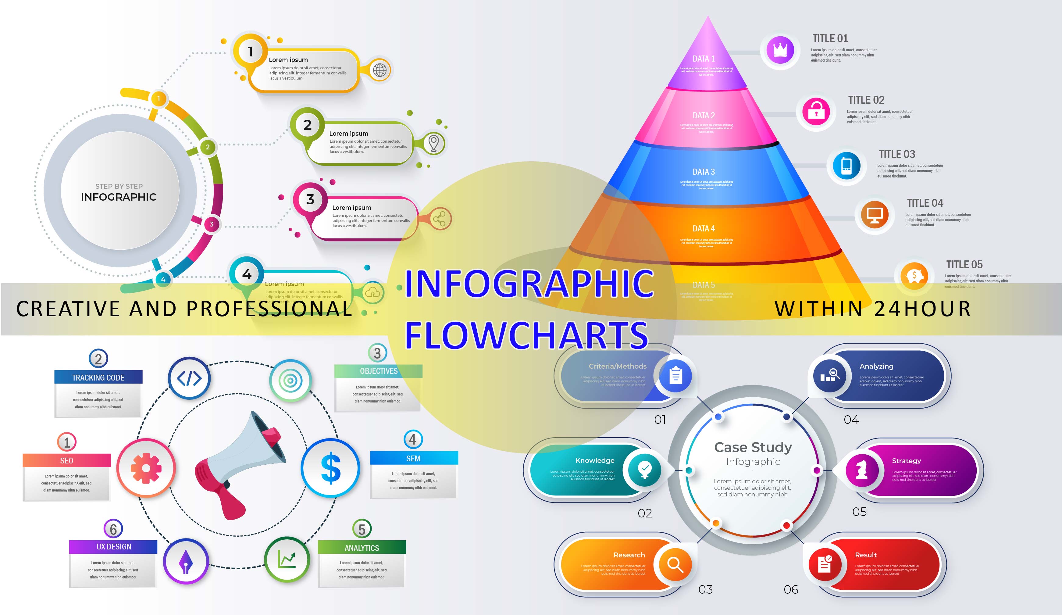 Unique Infographic Flow Charts Within 12h | Legiit