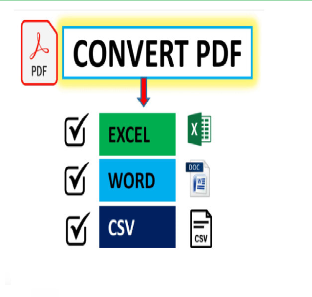 Convert PDF To Word, Pdf To Excel, Pdf To Csv, Copy Paste And Data Entry Legiit