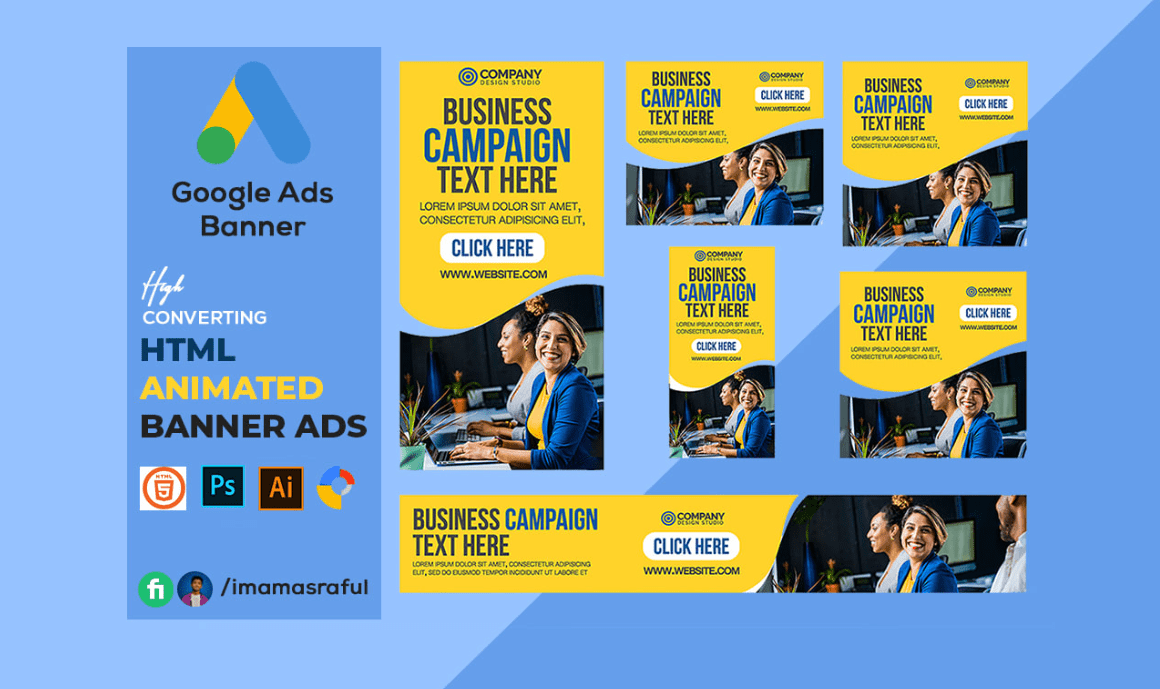 HTML5 Animated Google Display Ads And  Banner Legiit